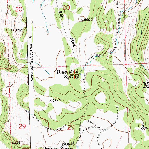 Topographic Map of Blue Mud Spring, ID