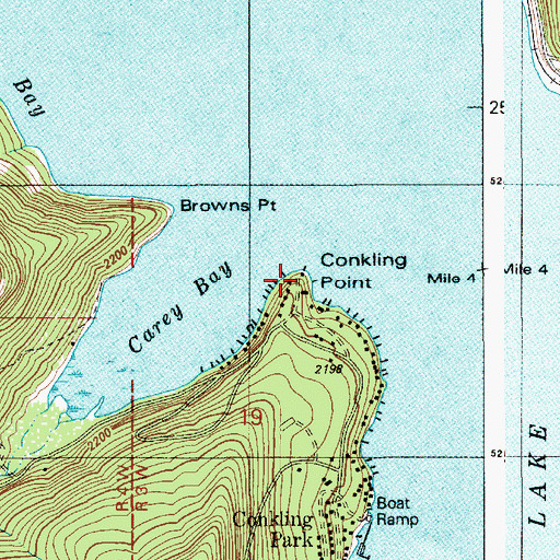 Topographic Map of Conkling Point, ID