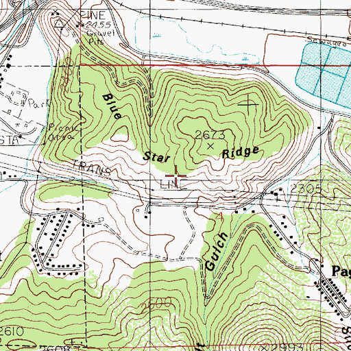 Topographic Map of Blue Star Ridge, ID