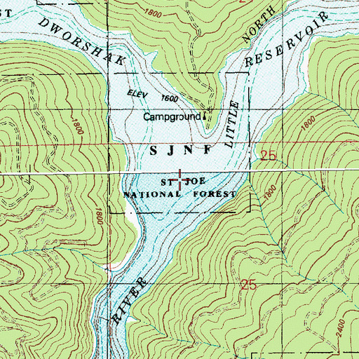Topographic Map of Boehls, ID