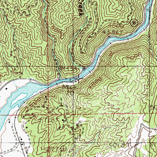 Topographic Map of Bogus Creek, ID