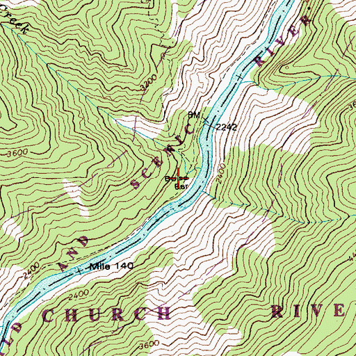 Topographic Map of Boise Bar, ID