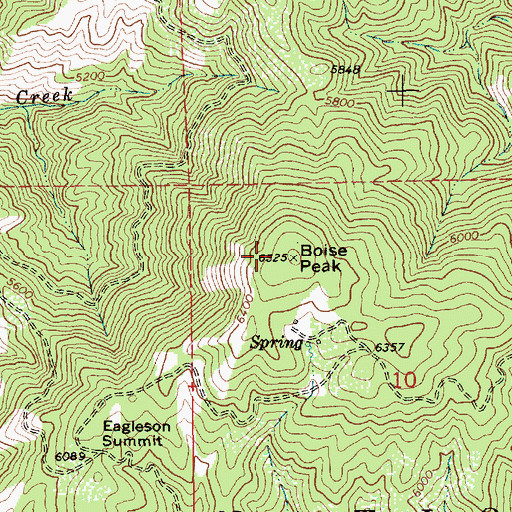 Topographic Map of Boise Peak, ID
