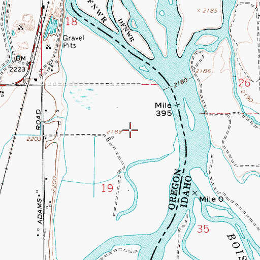 Topographic Map of Boise River, ID