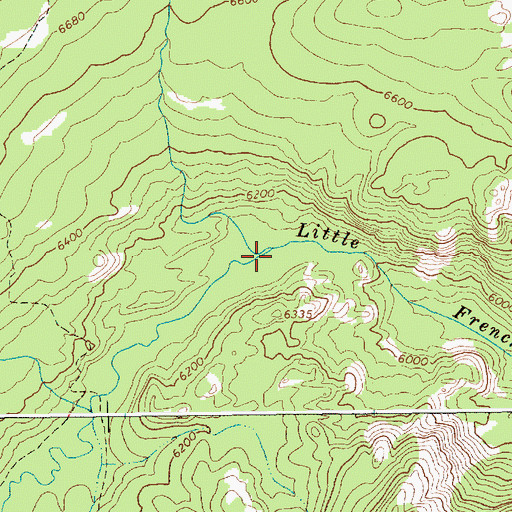 Topographic Map of Bolton Creek, ID
