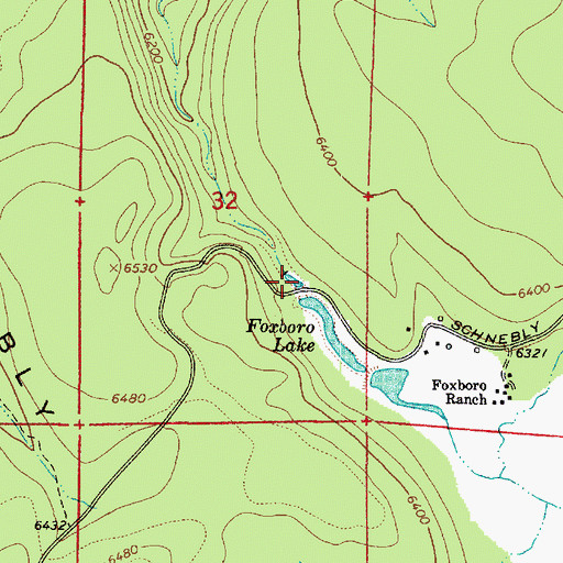 Topographic Map of Foxboro Lake Dam, AZ