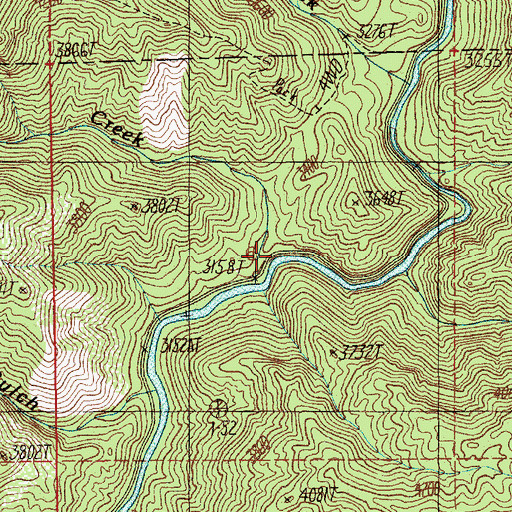 Topographic Map of Boom Creek, ID