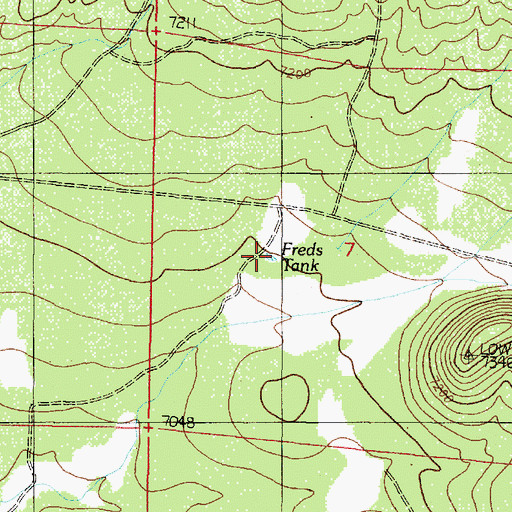 Topographic Map of Freds Tank, AZ