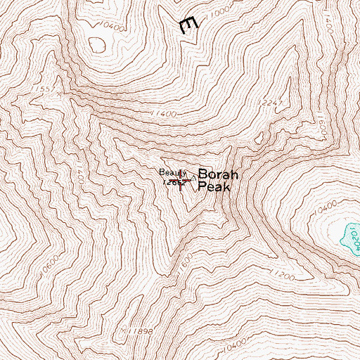 Topographic Map of Borah Peak, ID