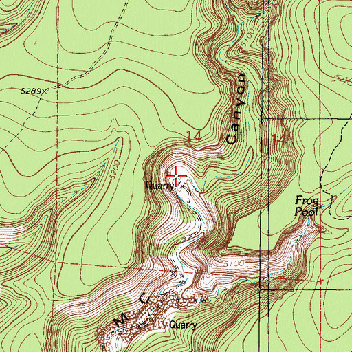 Topographic Map of Frog Pool, AZ