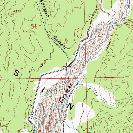 Topographic Map of Boston Gulch, ID