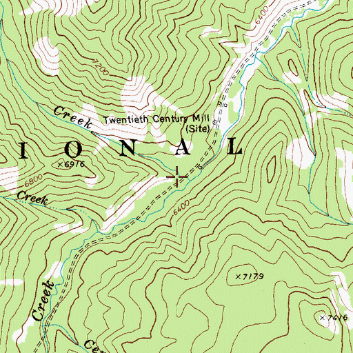 Topographic Map of Botha Creek, ID