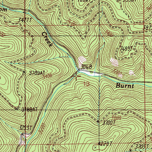 Topographic Map of Bottom Creek, ID