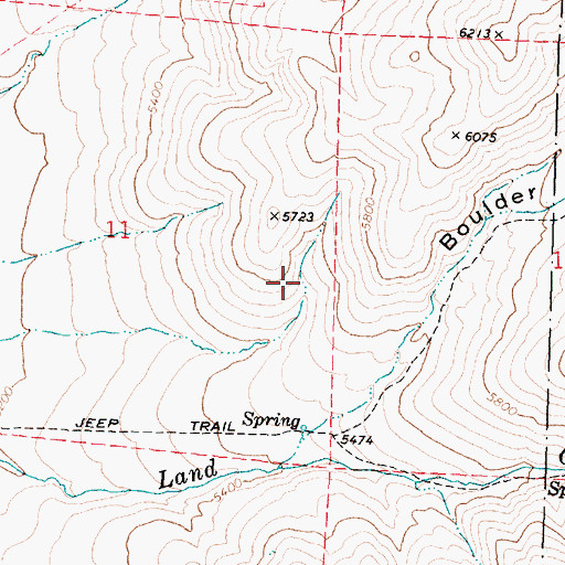 Topographic Map of Boulder Canyon, ID