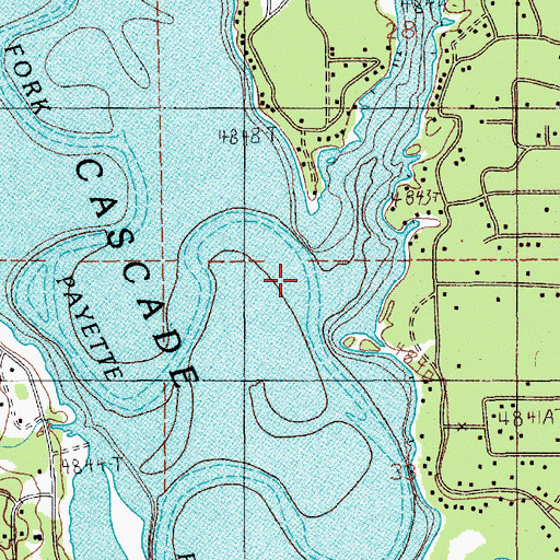 Topographic Map of Boulder Creek, ID