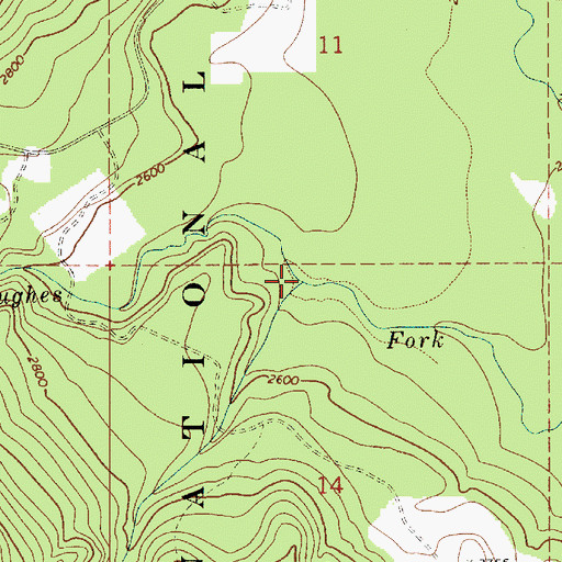 Topographic Map of Boulder Creek, ID