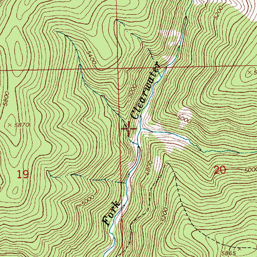 Topographic Map of Boundary Creek, ID