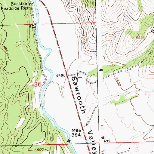 Topographic Map of Boundary Creek, ID