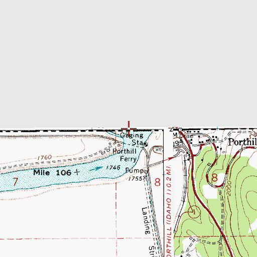 Topographic Map of Boundary Creek, ID