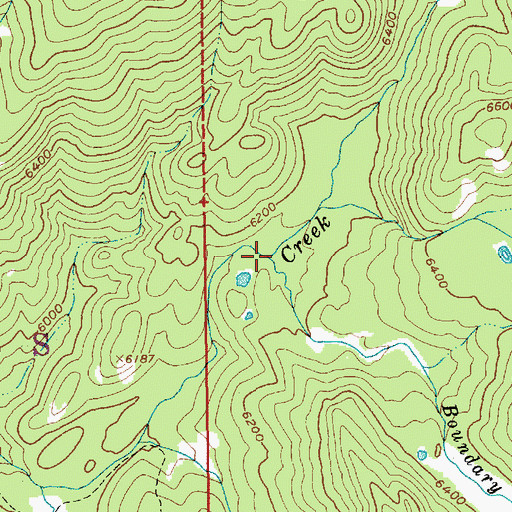 Topographic Map of Boundary Creek, ID