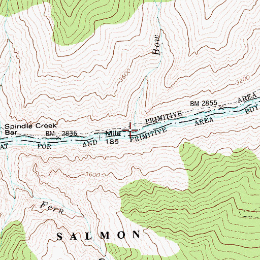 Topographic Map of Bow Creek, ID