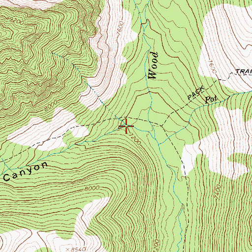 Topographic Map of Box Canyon, ID