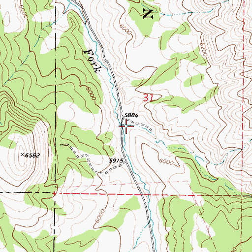 Topographic Map of Box Canyon, ID