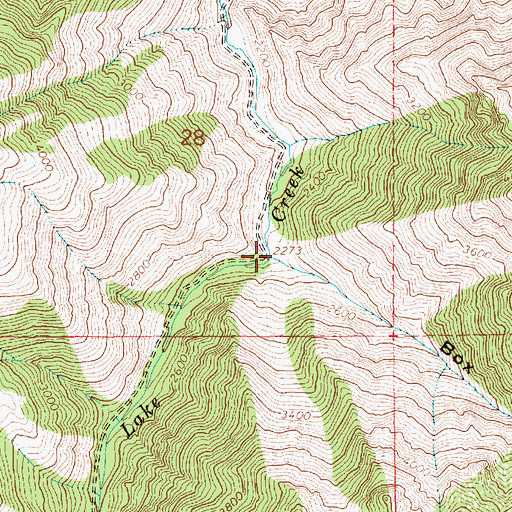 Topographic Map of Box Canyon, ID