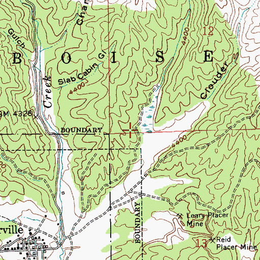 Topographic Map of Boyles Gulch, ID