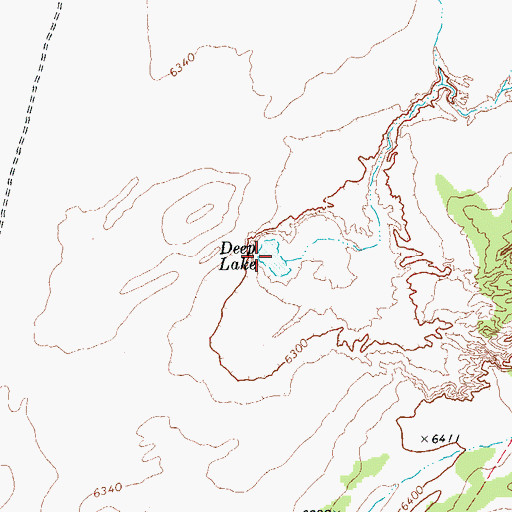 Topographic Map of Deep Lake, AZ