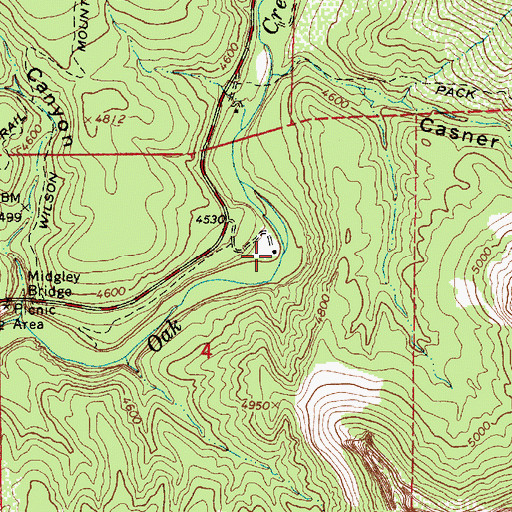 Topographic Map of Grasshopper Point, AZ