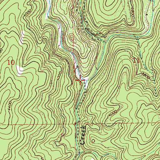 Topographic Map of Breakfast Creek, ID