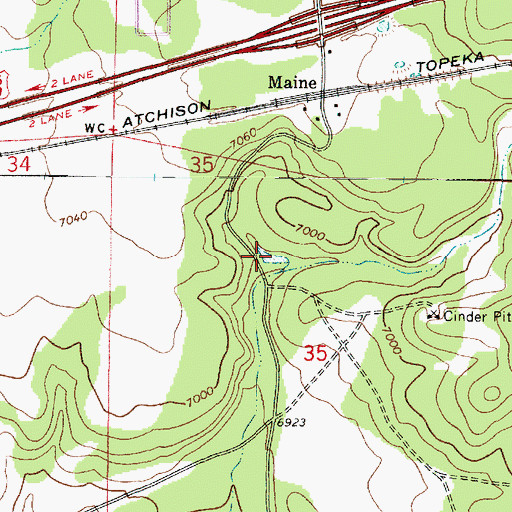 Topographic Map of Great Dane Tank, AZ