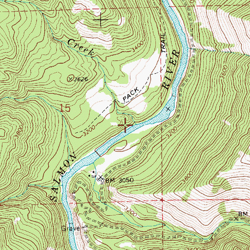 Topographic Map of Brewer Creek, ID