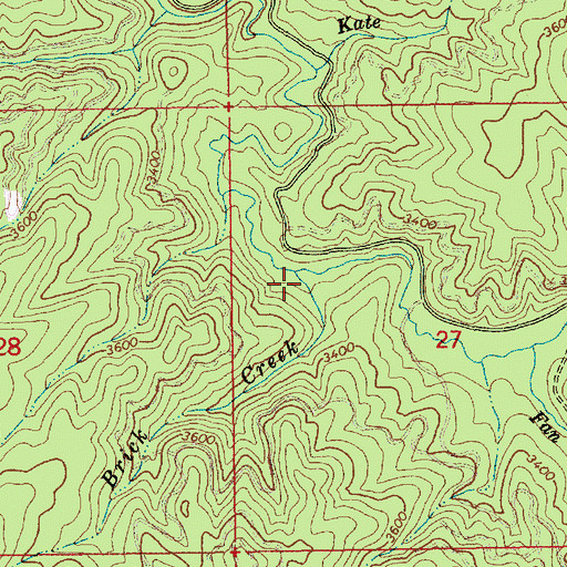 Topographic Map of Brick Creek, ID