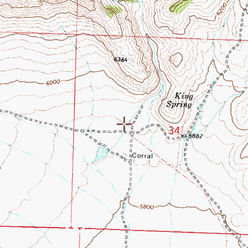 Topographic Map of Brier Canyon, ID