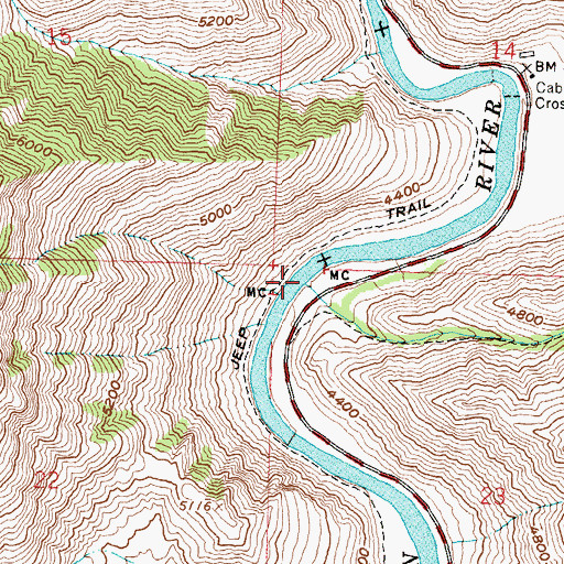 Topographic Map of Buck Lake, ID