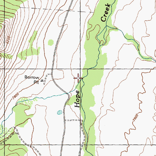Topographic Map of Broad Canyon, ID