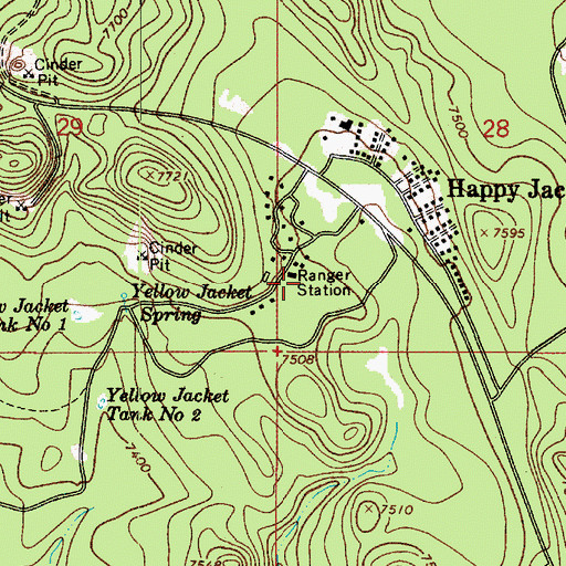 Topographic Map of Long Valley Administrative Site, AZ