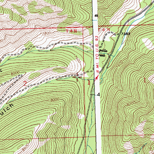 Topographic Map of Brodie Gulch, ID
