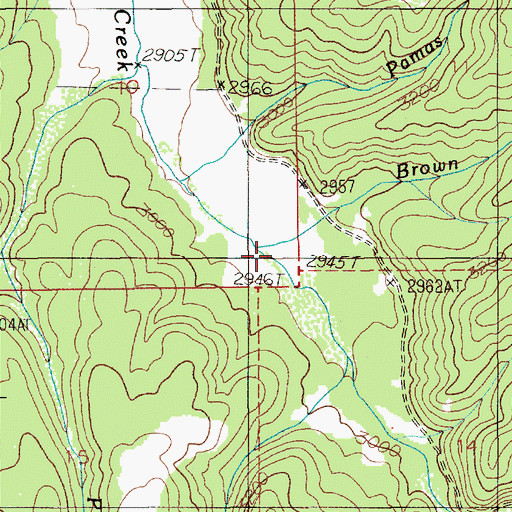 Topographic Map of Brown Creek, ID