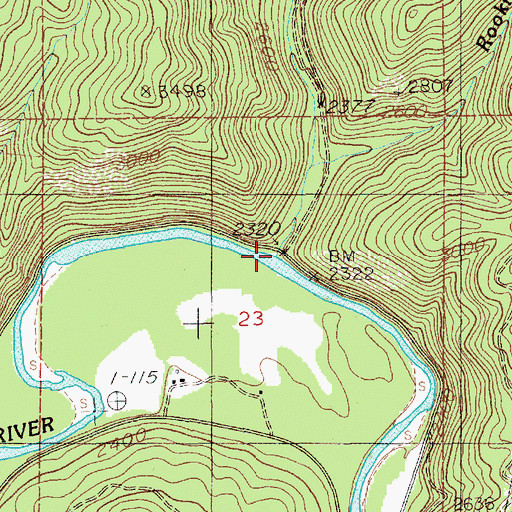 Topographic Map of Brown Creek, ID