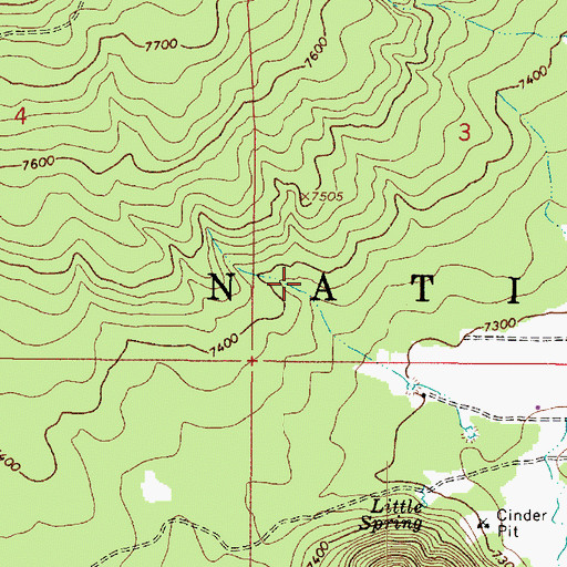 Topographic Map of Hausman Spring, AZ