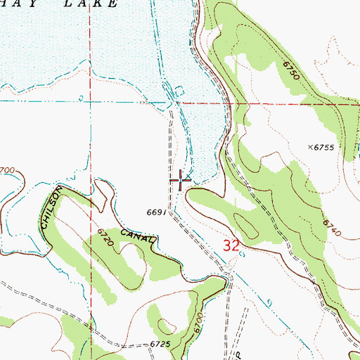 Topographic Map of Hay Lake Dam, AZ