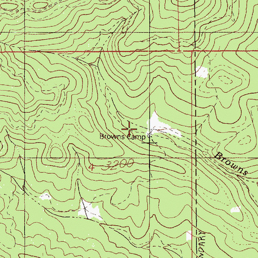 Topographic Map of Browns Camp, ID