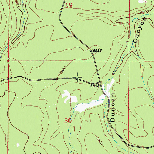 Topographic Map of Hicks and Duncan Tank, AZ