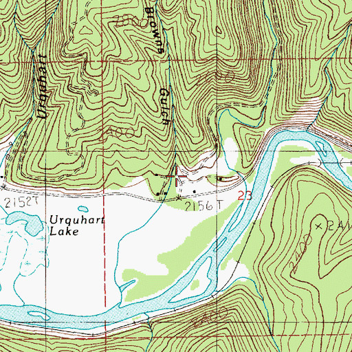 Topographic Map of Browns Gulch, ID