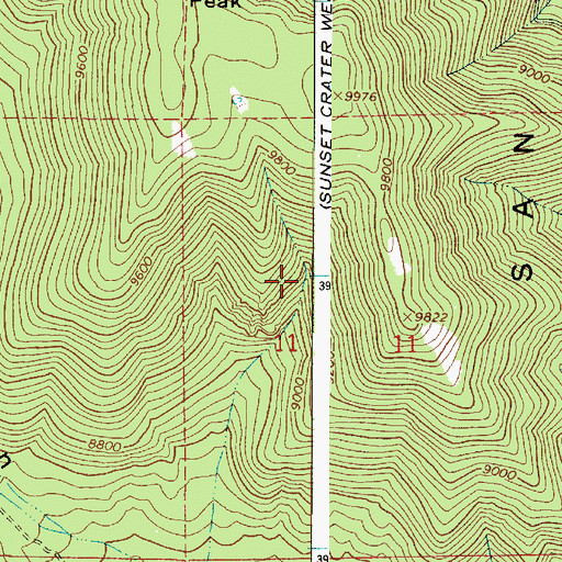 Topographic Map of High Tank, AZ