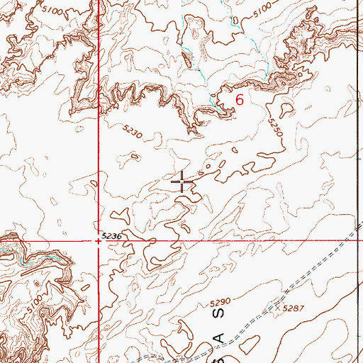 Topographic Map of Hiway Tank, AZ