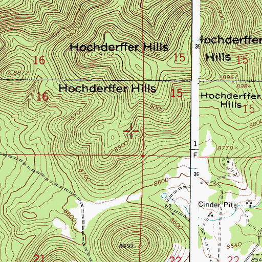 Topographic Map of Hockderfer Trick Tank, AZ